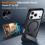 Magnetic Mobile Phone Case with Stand for iPhone 16 17 Pro Max 15 14 Plus 13 12 Translucent Cover with Kickstand - Fix & GoMagnetic Mobile Phone Case with Stand for iPhone 16 17 Pro Max 15 14 Plus 13 12 Translucent Cover with KickstandTechnologie PortableFix & Go