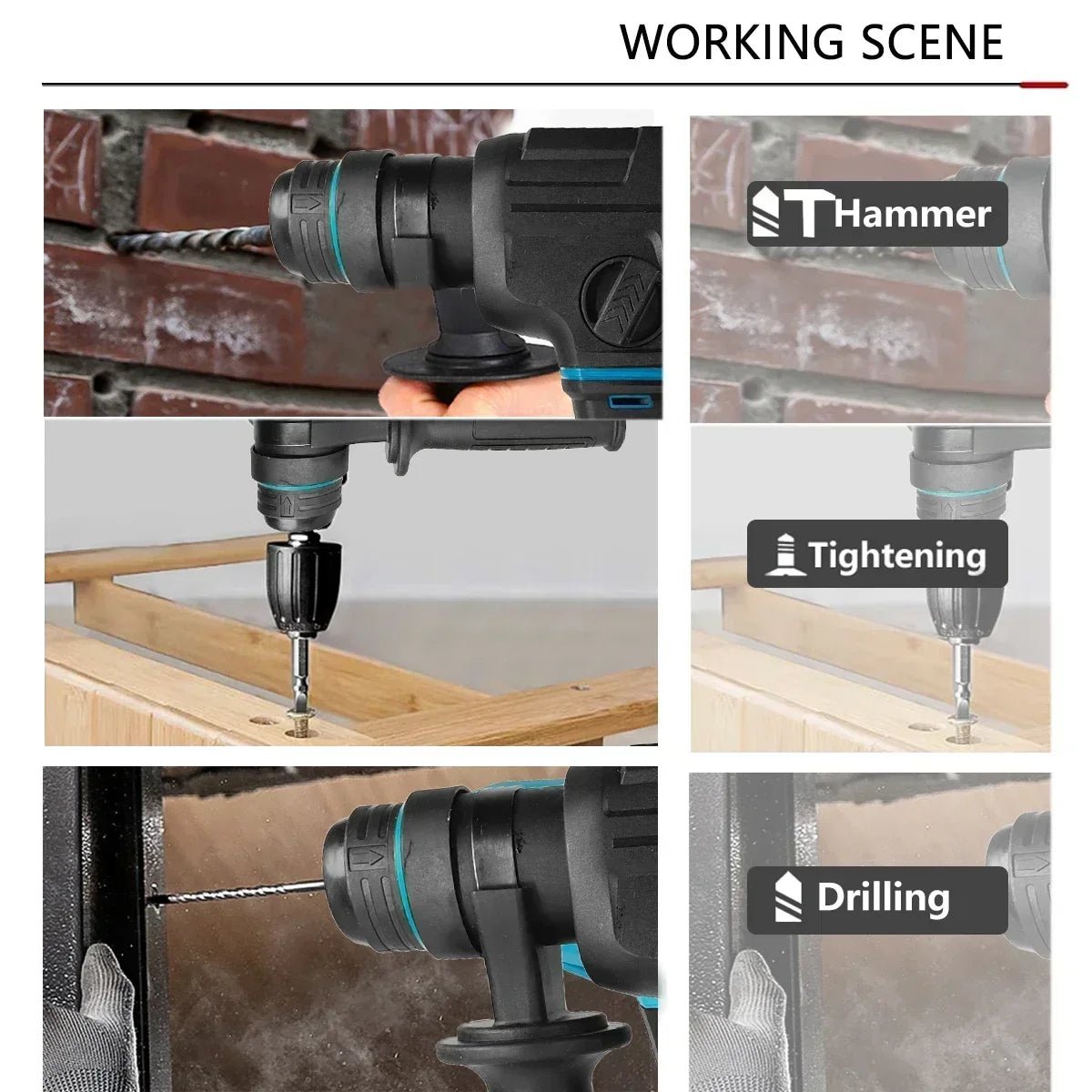 Makita-Perceuse à Percussion Électrique Sans Fil, Rechargeable, Sans Batterie, 18V - FATAONMakita-Perceuse à Percussion Électrique Sans Fil, Rechargeable, Sans Batterie, 18VOutils & PerformanceFATAON