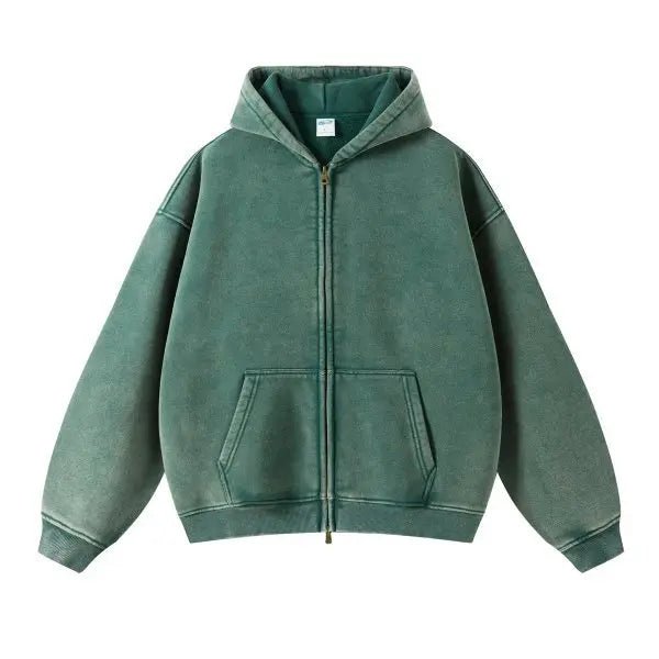 MAQVOB Vêtements de luxe de haute qualité, streetwear, vente en gros, tailles Euro et US, sweat à capuche entièrement zippé, lavé, teinture batik, printemps-automne - FATAONMAQVOB Vêtements de luxe de haute qualité, streetwear, vente en gros, tailles Euro et US, sweat à capuche entièrement zippé, lavé, teinture batik, printemps-automneMode HommeFATAON