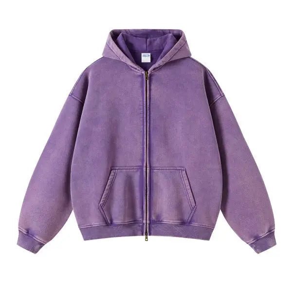 MAQVOB Vêtements de luxe de haute qualité, streetwear, vente en gros, tailles Euro et US, sweat à capuche entièrement zippé, lavé, teinture batik, printemps-automne - FATAONMAQVOB Vêtements de luxe de haute qualité, streetwear, vente en gros, tailles Euro et US, sweat à capuche entièrement zippé, lavé, teinture batik, printemps-automneMode HommeFATAON