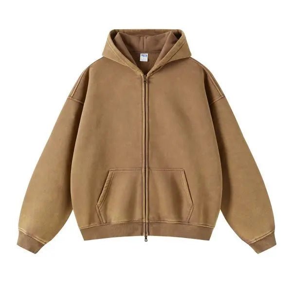 MAQVOB Vêtements de luxe de haute qualité, streetwear, vente en gros, tailles Euro et US, sweat à capuche entièrement zippé, lavé, teinture batik, printemps-automne - FATAONMAQVOB Vêtements de luxe de haute qualité, streetwear, vente en gros, tailles Euro et US, sweat à capuche entièrement zippé, lavé, teinture batik, printemps-automneMode HommeFATAON