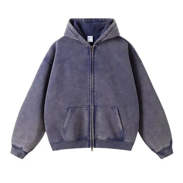 MAQVOB Vêtements de luxe de haute qualité, streetwear, vente en gros, tailles Euro et US, sweat à capuche entièrement zippé, lavé, teinture batik, printemps-automne - FATAONMAQVOB Vêtements de luxe de haute qualité, streetwear, vente en gros, tailles Euro et US, sweat à capuche entièrement zippé, lavé, teinture batik, printemps-automneMode HommeFATAON