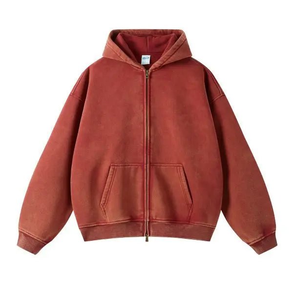 MAQVOB Vêtements de luxe de haute qualité, streetwear, vente en gros, tailles Euro et US, sweat à capuche entièrement zippé, lavé, teinture batik, printemps-automne - FATAONMAQVOB Vêtements de luxe de haute qualité, streetwear, vente en gros, tailles Euro et US, sweat à capuche entièrement zippé, lavé, teinture batik, printemps-automneMode HommeFATAON