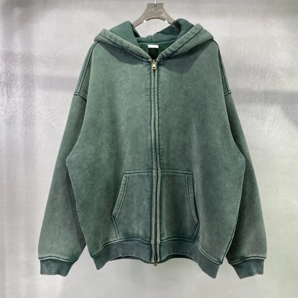 MAQVOB Vêtements de luxe de haute qualité, streetwear, vente en gros, tailles Euro et US, sweat à capuche entièrement zippé, lavé, teinture batik, printemps-automne - FATAONMAQVOB Vêtements de luxe de haute qualité, streetwear, vente en gros, tailles Euro et US, sweat à capuche entièrement zippé, lavé, teinture batik, printemps-automneMode HommeFATAON