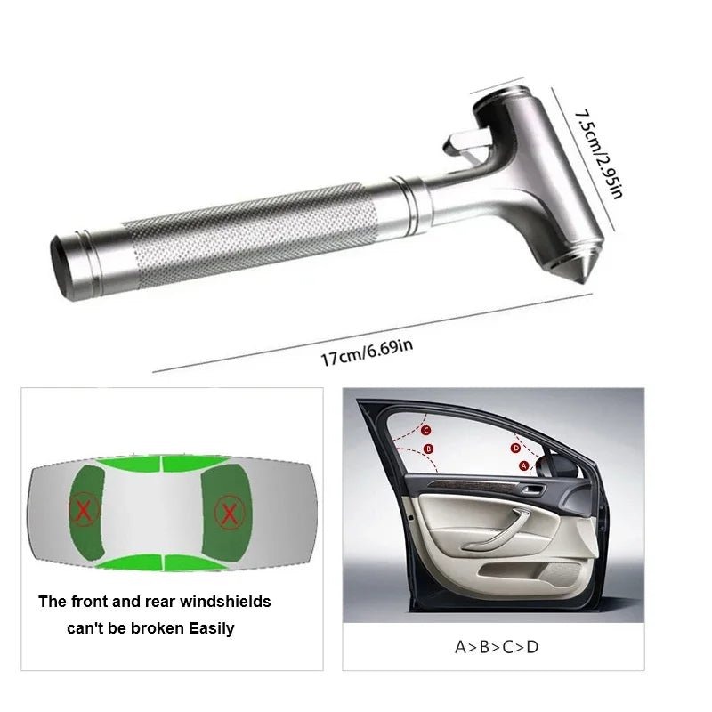Marteau de sécurité pour voiture, brise-vitre, coupe-ceinture de sécurité, outil d'évacuation d'urgence, Kit de sauvetage pour véhicule, essentiel de survie - FATAONMarteau de sécurité pour voiture, brise-vitre, coupe-ceinture de sécurité, outil d'évacuation d'urgence, Kit de sauvetage pour véhicule, essentiel de survieAccessoire AutoFATAON
