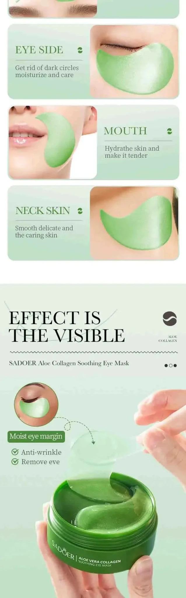 Masque pour les yeux au collagène à l'aloe Vera, 60 pièces, Anti-cernes, sacs pour les yeux, hydratant, Anti-rides, patchs pour les yeux, produits de soins pour la peau - FATAONMasque pour les yeux au collagène à l'aloe Vera, 60 pièces, Anti-cernes, sacs pour les yeux, hydratant, Anti-rides, patchs pour les yeux, produits de soins pour la peauBeauté & CosmétiquesFATAON