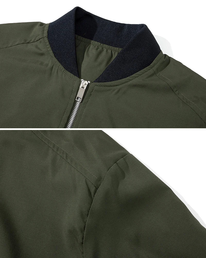 Men's Autumn Bomber Jacket Casual Spring Full Zipper Varsity Baseball Coat Fashion Lightweight Sport Track Jacket US/EU Size - FATAONMen's Autumn Bomber Jacket Casual Spring Full Zipper Varsity Baseball Coat Fashion Lightweight Sport Track Jacket US/EU SizeMode HommeFATAON