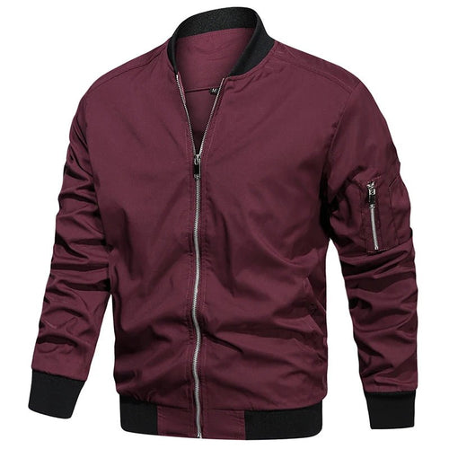 Men's Autumn Bomber Jacket Casual Spring Full Zipper Varsity Baseball Coat Fashion Lightweight Sport Track Jacket US/EU Size - FATAONMen's Autumn Bomber Jacket Casual Spring Full Zipper Varsity Baseball Coat Fashion Lightweight Sport Track Jacket US/EU SizeMode HommeFATAON