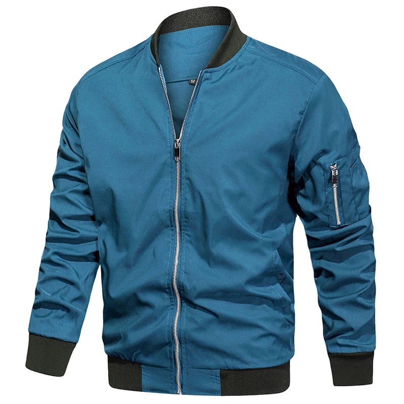 Men's Autumn Bomber Jacket Casual Spring Full Zipper Varsity Baseball Coat Fashion Lightweight Sport Track Jacket US/EU Size - FATAONMen's Autumn Bomber Jacket Casual Spring Full Zipper Varsity Baseball Coat Fashion Lightweight Sport Track Jacket US/EU SizeMode HommeFATAON