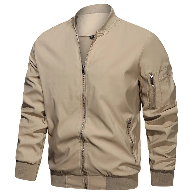 Men's Autumn Bomber Jacket Casual Spring Full Zipper Varsity Baseball Coat Fashion Lightweight Sport Track Jacket US/EU Size - FATAONMen's Autumn Bomber Jacket Casual Spring Full Zipper Varsity Baseball Coat Fashion Lightweight Sport Track Jacket US/EU SizeMode HommeFATAON