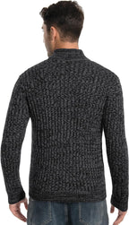 Men'S Cardigan Sweaters Full Zip up Stand Collar Slim Fit Casual Knitted Sweater with 2 Front Pockets - Fix & GoMen'S Cardigan Sweaters Full Zip up Stand Collar Slim Fit Casual Knitted Sweater with 2 Front PocketsFix & Go