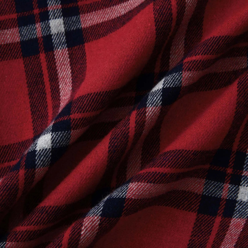 Men'S Casual Plaid Flannel Jacket with Hoodie Lightweight Fall Winter Long Sleeve Button down Plaid Flannel Hooded Shirt Red L - Fix & GoMen'S Casual Plaid Flannel Jacket with Hoodie Lightweight Fall Winter Long Sleeve Button down Plaid Flannel Hooded Shirt Red LFix & Go