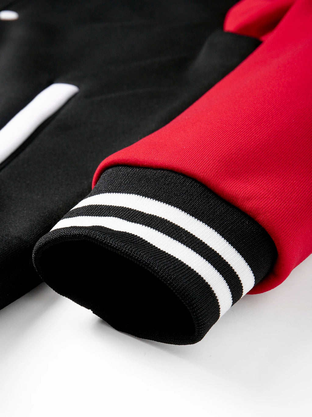 Men's Fleece - Lined Varsity Jacket Autumn Winter Warm Color Block Baseball Jacket Button Front & Striped Cuffs Retro Casual Coat - Fix & GoMen's Fleece - Lined Varsity Jacket Autumn Winter Warm Color Block Baseball Jacket Button Front & Striped Cuffs Retro Casual CoatFix & Go