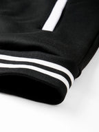 Men's Fleece - Lined Varsity Jacket Autumn Winter Warm Color Block Baseball Jacket Button Front & Striped Cuffs Retro Casual Coat - Fix & GoMen's Fleece - Lined Varsity Jacket Autumn Winter Warm Color Block Baseball Jacket Button Front & Striped Cuffs Retro Casual CoatFix & Go