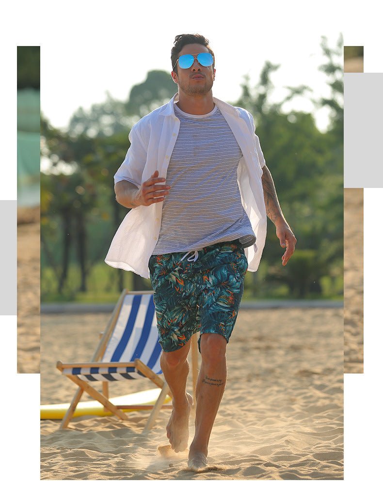 Men's Quick-Drying Beach Pants with Lining That Can Be Used in the Water, Loose and Comfortable, Boxer-Angle Fashionable Casual Pants, Beach Surfing Pants - FATAONMen's Quick-Drying Beach Pants with Lining That Can Be Used in the Water, Loose and Comfortable, Boxer-Angle Fashionable Casual Pants, Beach Surfing PantsMode HommeFATAON
