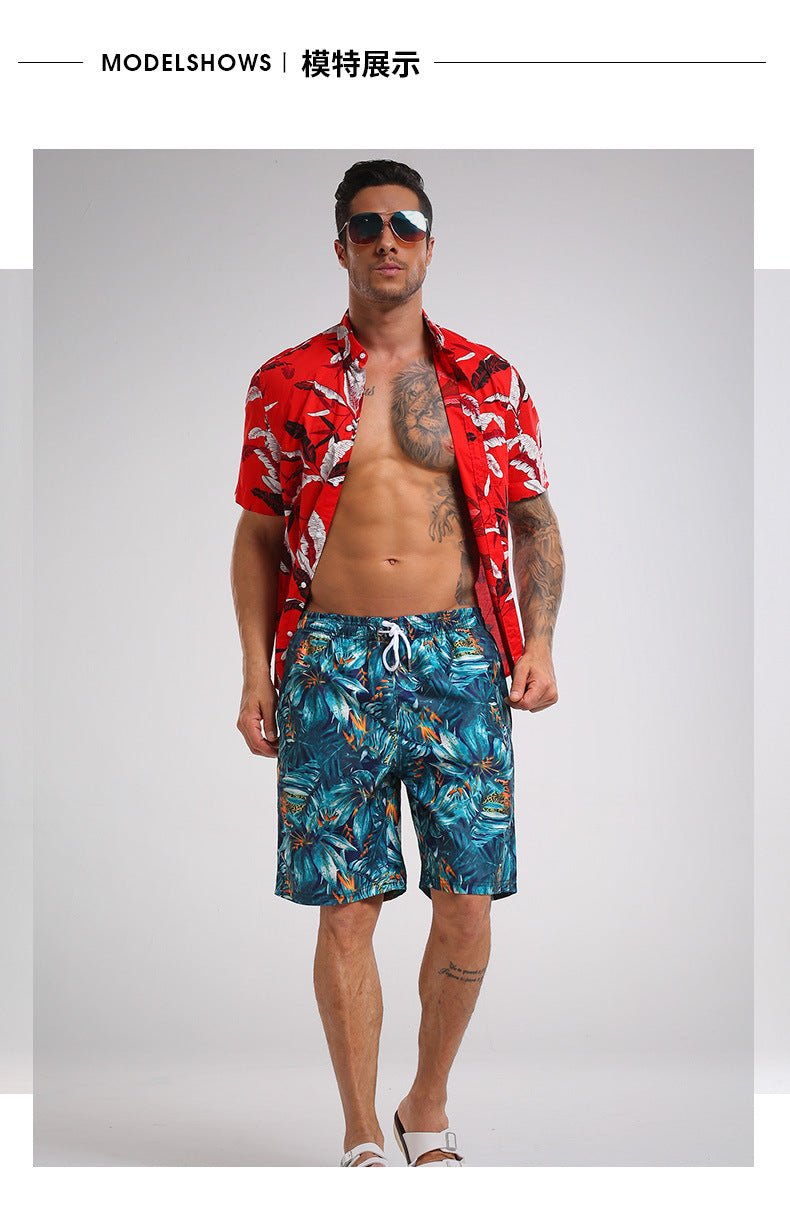 Men's Quick-Drying Beach Pants with Lining That Can Be Used in the Water, Loose and Comfortable, Boxer-Angle Fashionable Casual Pants, Beach Surfing Pants - FATAONMen's Quick-Drying Beach Pants with Lining That Can Be Used in the Water, Loose and Comfortable, Boxer-Angle Fashionable Casual Pants, Beach Surfing PantsMode HommeFATAON