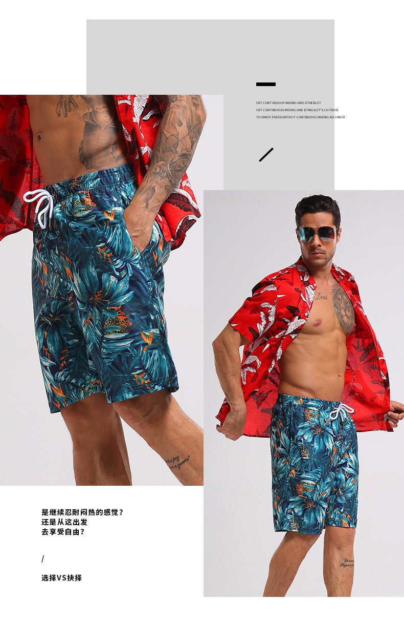 Men's Quick-Drying Beach Pants with Lining That Can Be Used in the Water, Loose and Comfortable, Boxer-Angle Fashionable Casual Pants, Beach Surfing Pants - FATAONMen's Quick-Drying Beach Pants with Lining That Can Be Used in the Water, Loose and Comfortable, Boxer-Angle Fashionable Casual Pants, Beach Surfing PantsMode HommeFATAON