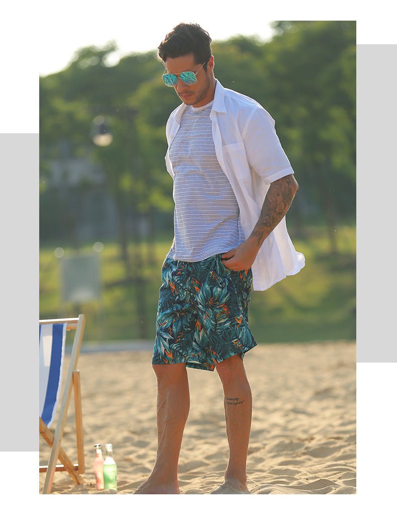 Men's Quick-Drying Beach Pants with Lining That Can Be Used in the Water, Loose and Comfortable, Boxer-Angle Fashionable Casual Pants, Beach Surfing Pants - FATAONMen's Quick-Drying Beach Pants with Lining That Can Be Used in the Water, Loose and Comfortable, Boxer-Angle Fashionable Casual Pants, Beach Surfing PantsMode HommeFATAON