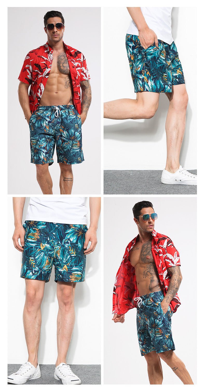 Men's Quick-Drying Beach Pants with Lining That Can Be Used in the Water, Loose and Comfortable, Boxer-Angle Fashionable Casual Pants, Beach Surfing Pants - FATAONMen's Quick-Drying Beach Pants with Lining That Can Be Used in the Water, Loose and Comfortable, Boxer-Angle Fashionable Casual Pants, Beach Surfing PantsMode HommeFATAON