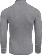 Mens Ribbed Slim Fit Knitted Pullover Casual Turtleneck Sweater - Fix & GoMens Ribbed Slim Fit Knitted Pullover Casual Turtleneck SweaterFix & Go