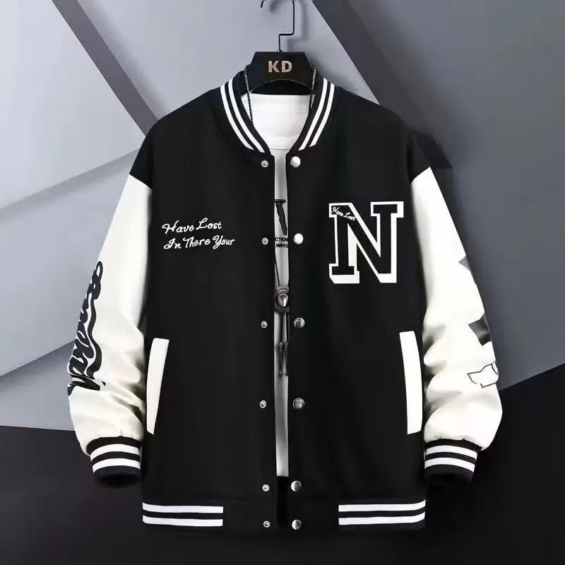 Men's Spring Jacket American Style Baseball Jacket Men's Thin Jacket Casual Men's Lightweight American Baseball Varsity Jacket - FATAONMen's Spring Jacket American Style Baseball Jacket Men's Thin Jacket Casual Men's Lightweight American Baseball Varsity JacketMode HommeFATAON