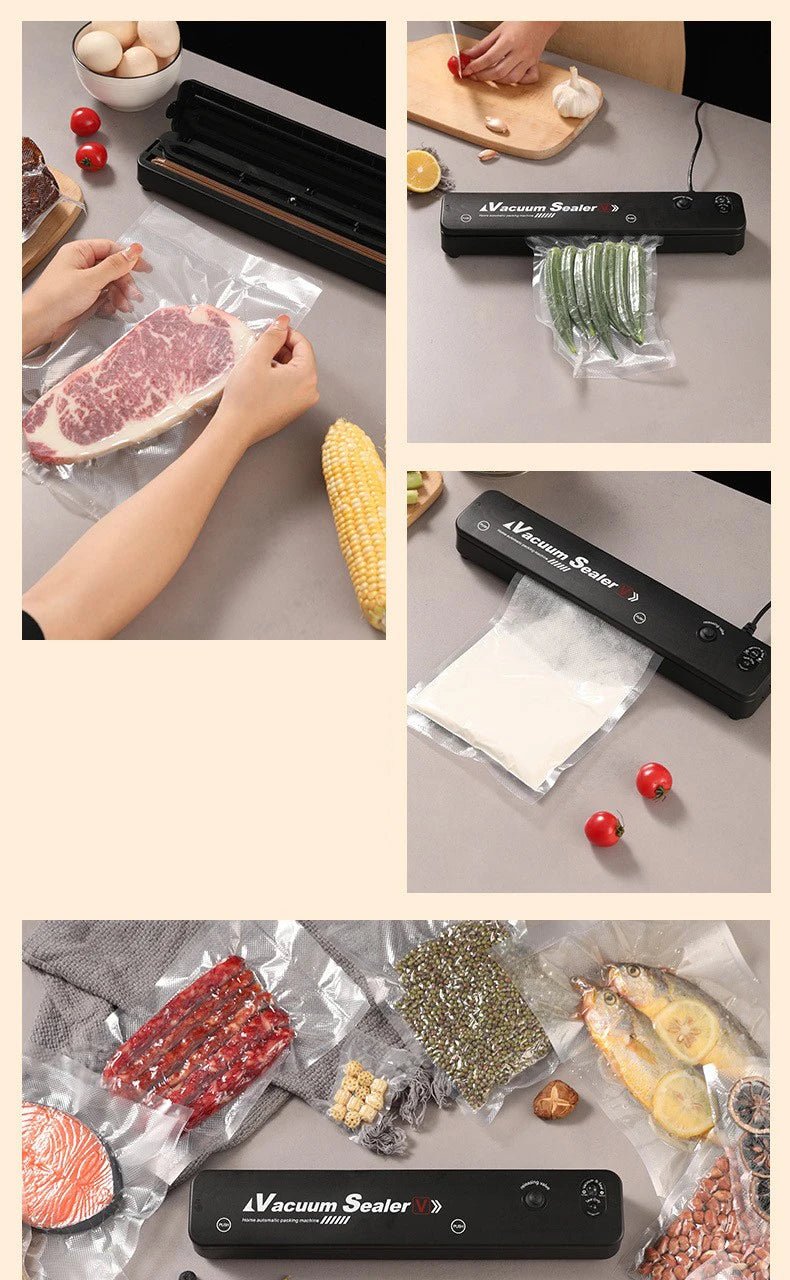 Microdata Vacuum packaging machine 220V/110V, 10 free vacuum bags, household food vacuum sealing machine, kitchen plastic sealing machine - FATAONMicrodata Vacuum packaging machine 220V/110V, 10 free vacuum bags, household food vacuum sealing machine, kitchen plastic sealing machineSolutions MaisonFATAON