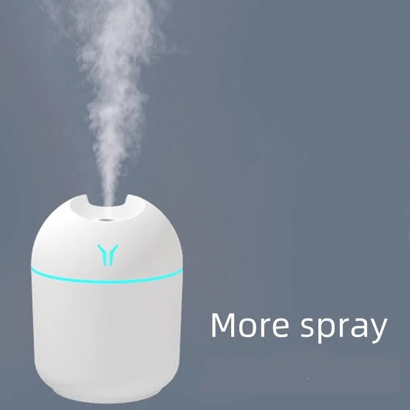 Mini humidificateur d'air USB, diffuseur d'huiles essentielles d'arôme pour la maison et la voiture, brumisateur muet à ultrasons, lampe de document LED, 250ml - FATAONMini humidificateur d'air USB, diffuseur d'huiles essentielles d'arôme pour la maison et la voiture, brumisateur muet à ultrasons, lampe de document LED, 250mlSolutions MaisonFATAON