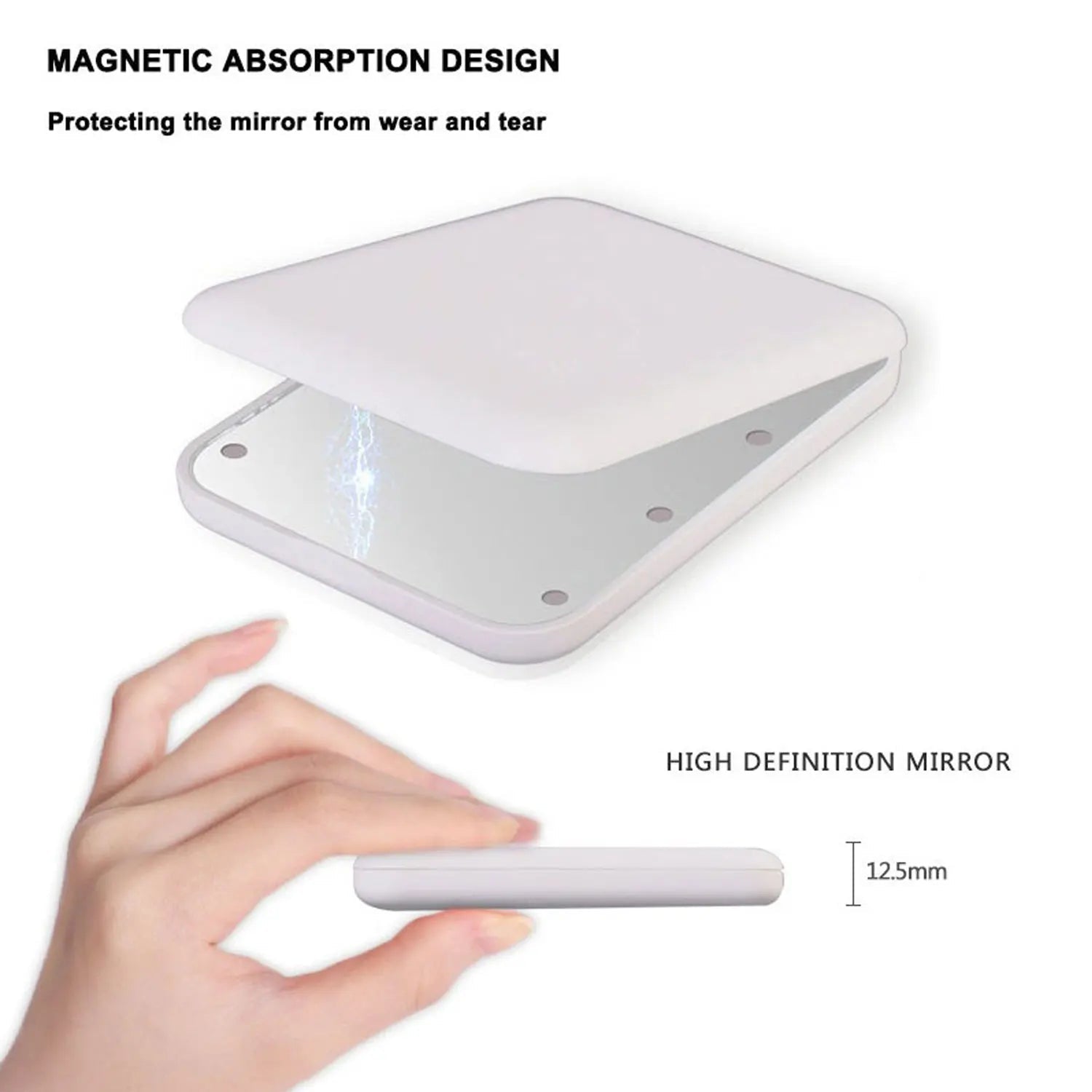 Mini Miroir de Maquillage LED — Lumineux, Portable, Grossissant - FATAONMini Miroir de Maquillage LED — Lumineux, Portable, GrossissantBeauté femmeFATAON