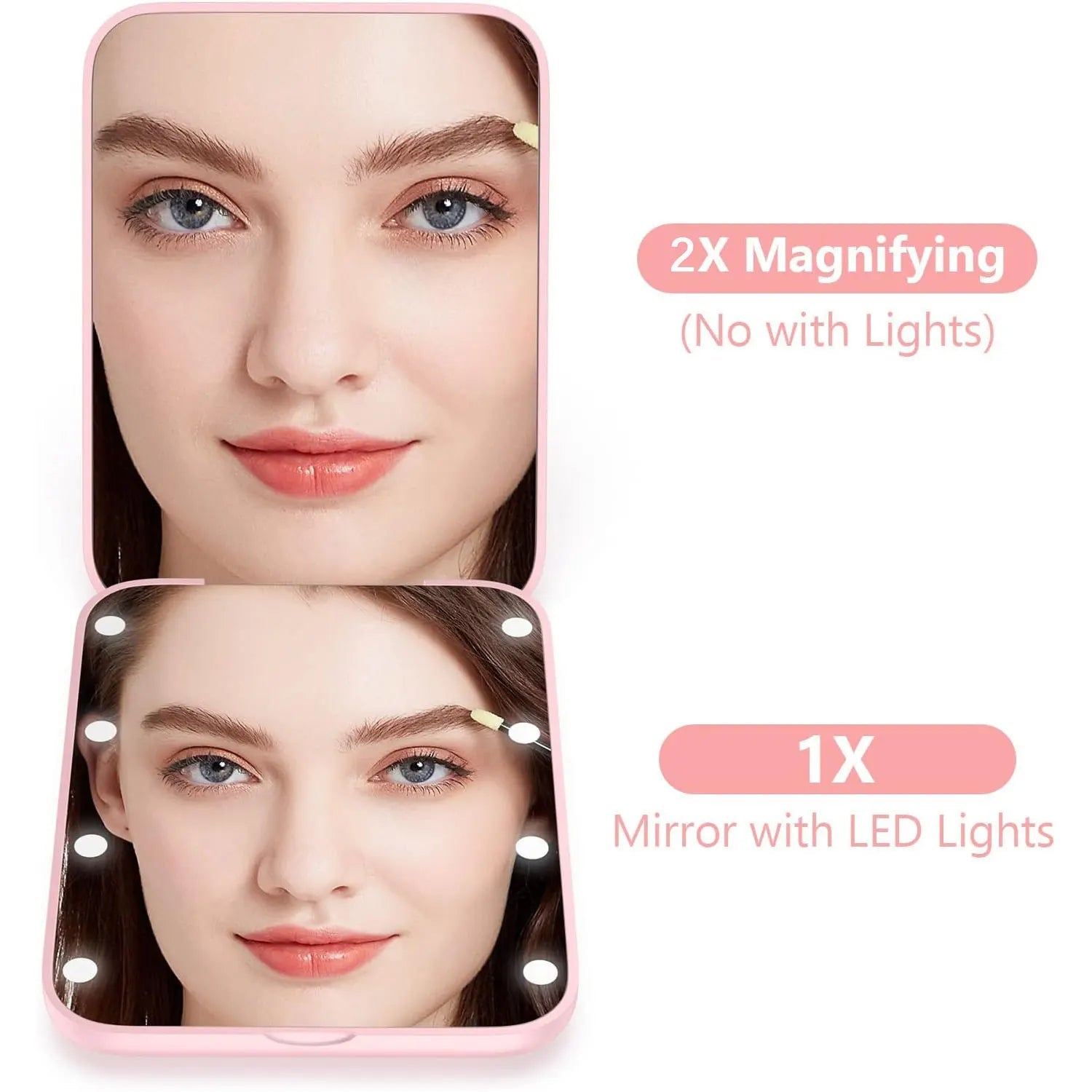 Mini Miroir de Maquillage LED — Lumineux, Portable, Grossissant - FATAONMini Miroir de Maquillage LED — Lumineux, Portable, GrossissantBeauté femmeFATAON