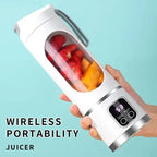 Mini-presse-agrumes électrique 450 ml grande capacité avec moteur puissant, affichage numérique pour glace pilée, tasse à jus rechargeable pour la maison - FATAONMini-presse-agrumes électrique 450 ml grande capacité avec moteur puissant, affichage numérique pour glace pilée, tasse à jus rechargeable pour la maisonSolutions MaisonFATAON