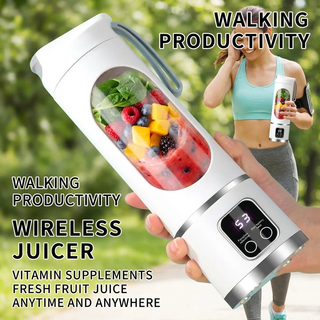 Mini-presse-agrumes électrique 450 ml grande capacité avec moteur puissant, affichage numérique pour glace pilée, tasse à jus rechargeable pour la maison - FATAONMini-presse-agrumes électrique 450 ml grande capacité avec moteur puissant, affichage numérique pour glace pilée, tasse à jus rechargeable pour la maisonSolutions MaisonFATAON