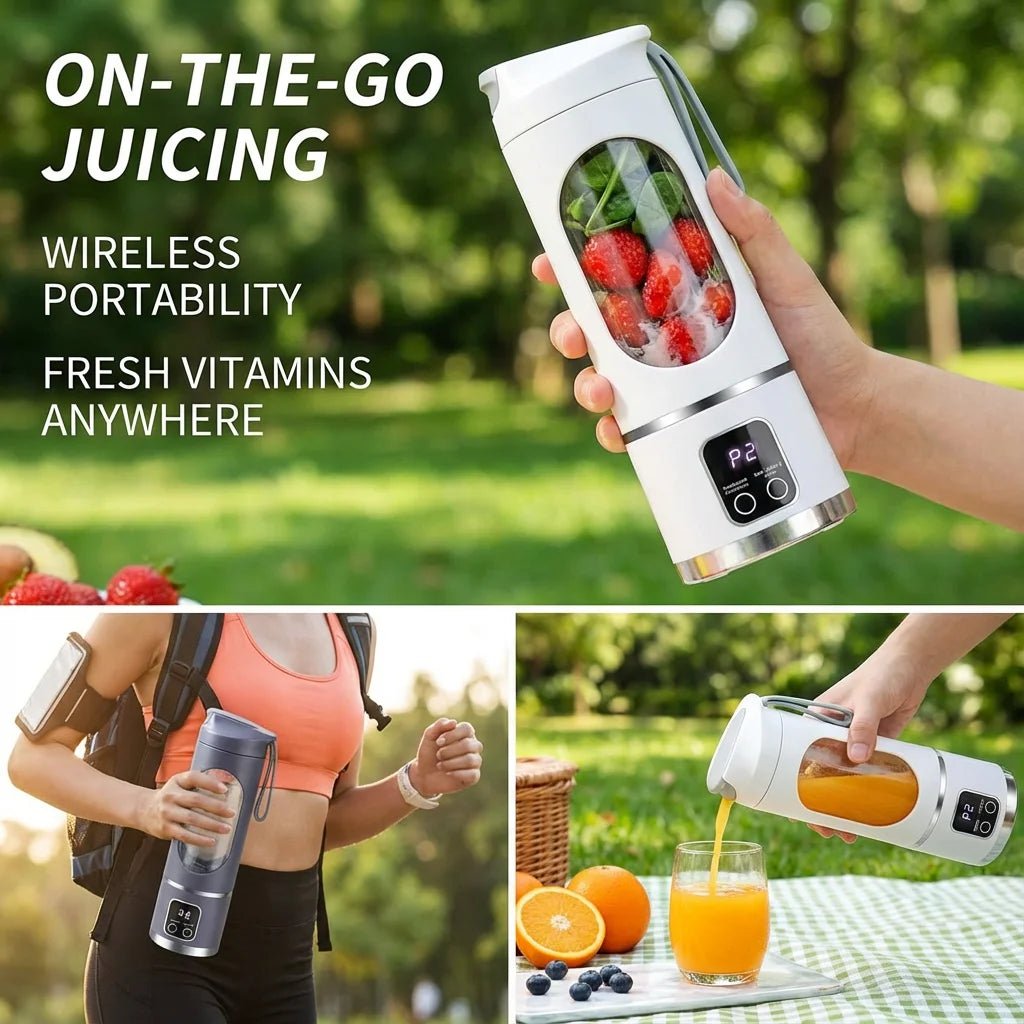 Mini-presse-agrumes électrique 450 ml grande capacité avec moteur puissant, affichage numérique pour glace pilée, tasse à jus rechargeable pour la maison - FATAONMini-presse-agrumes électrique 450 ml grande capacité avec moteur puissant, affichage numérique pour glace pilée, tasse à jus rechargeable pour la maisonSolutions MaisonFATAON