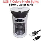Mini ventilateur de climatiseur Portable USB, silencieux, pour chambre, maison, Camping, humidificateur, brume d'eau, ventilateur de refroidissement, lampe de nuit, refroidisseur d'air - FATAONMini ventilateur de climatiseur Portable USB, silencieux, pour chambre, maison, Camping, humidificateur, brume d'eau, ventilateur de refroidissement, lampe de nuit, refroidisseur d'airSolutions MaisonFATAON