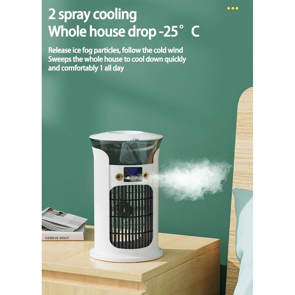 Mini ventilateur de climatiseur Portable USB, silencieux, pour chambre, maison, Camping, humidificateur, brume d'eau, ventilateur de refroidissement, lampe de nuit, refroidisseur d'air - FATAONMini ventilateur de climatiseur Portable USB, silencieux, pour chambre, maison, Camping, humidificateur, brume d'eau, ventilateur de refroidissement, lampe de nuit, refroidisseur d'airSolutions MaisonFATAON
