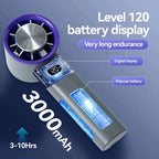 Mini ventilateur portatif sans pales, 120 vitesses, rechargeable, refroidissement instantané avec mode glace, pour hommes et femmes, nouveau - FATAONMini ventilateur portatif sans pales, 120 vitesses, rechargeable, refroidissement instantané avec mode glace, pour hommes et femmes, nouveauTechnologie IntelligenteFATAON