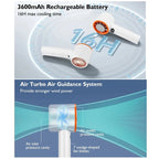 Mini ventilateur portatif sans pales, 120 vitesses, rechargeable, refroidissement instantané avec mode glace, pour hommes et femmes, nouveau - FATAONMini ventilateur portatif sans pales, 120 vitesses, rechargeable, refroidissement instantané avec mode glace, pour hommes et femmes, nouveauTechnologie IntelligenteFATAON