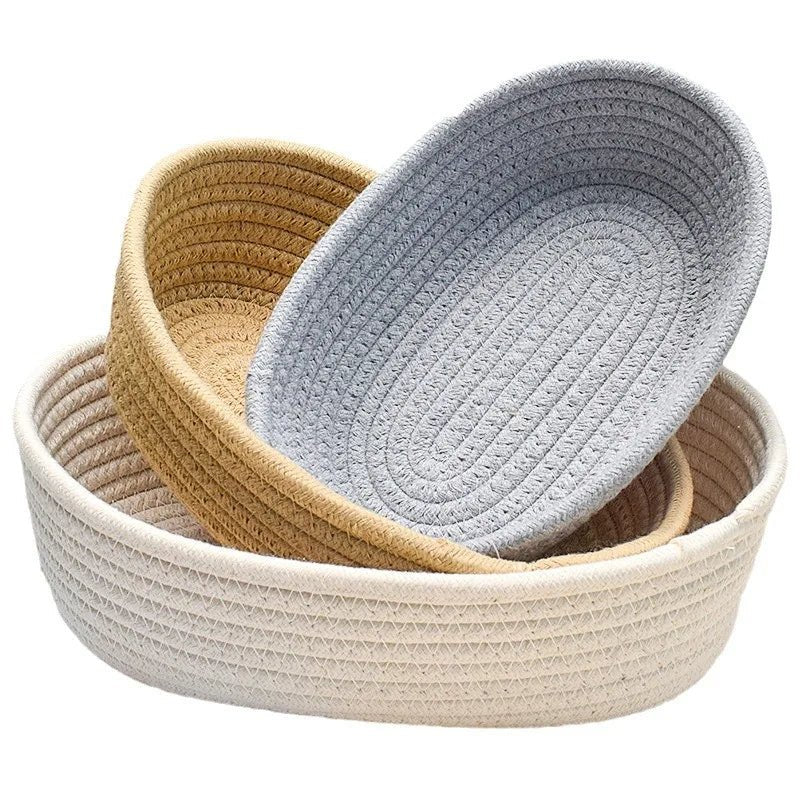 Mir de rangement en cordon de coton tissé à la main, boîte nar, dessus de table, cosmétiques officiels, collation, porche - FATAONMir de rangement en cordon de coton tissé à la main, boîte nar, dessus de table, cosmétiques officiels, collation, porcheSolutions MaisonFATAON