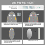 Miroir mural ovale pleine longueur 5 mm en verre argenté sans cuivre, film HD incassable, facile à monter, pour maison et salon, 65x24 pouces, personnalisable - FATAONMiroir mural ovale pleine longueur 5 mm en verre argenté sans cuivre, film HD incassable, facile à monter, pour maison et salon, 65x24 pouces, personnalisableSolutions MaisonFATAON