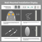 Miroir mural ovale pleine longueur 5 mm en verre argenté sans cuivre, film HD incassable, facile à monter, pour maison et salon, 65x24 pouces, personnalisable - FATAONMiroir mural ovale pleine longueur 5 mm en verre argenté sans cuivre, film HD incassable, facile à monter, pour maison et salon, 65x24 pouces, personnalisableSolutions MaisonFATAON