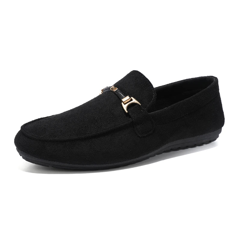 Mocassins en daim bleu pour hommes, chaussures de conduite plates respirantes, mocassins souples à enfiler, chaussures décontractées en cuir faites à la main, printemps et été - FATAONMocassins en daim bleu pour hommes, chaussures de conduite plates respirantes, mocassins souples à enfiler, chaussures décontractées en cuir faites à la main, printemps et étéMode HommeFATAON