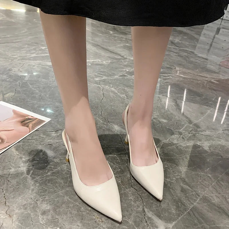 Mode d'été nouveau bout pointu talon aiguille bouche peu profonde respirant PU confortable et élégant chaussures pour femmes sandales Sexy - FATAONMode d'été nouveau bout pointu talon aiguille bouche peu profonde respirant PU confortable et élégant chaussures pour femmes sandales SexyMode FemmeFATAON