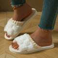 Mode femmes pantoufles coton peluche chaud femme lumière EVA fond plat antidérapant confortable diapositives hiver automne maison chaussures - FATAONMode femmes pantoufles coton peluche chaud femme lumière EVA fond plat antidérapant confortable diapositives hiver automne maison chaussuresMode FemmeFATAON