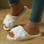Mode femmes pantoufles coton peluche chaud femme lumière EVA fond plat antidérapant confortable diapositives hiver automne maison chaussures - FATAONMode femmes pantoufles coton peluche chaud femme lumière EVA fond plat antidérapant confortable diapositives hiver automne maison chaussuresMode FemmeFATAON