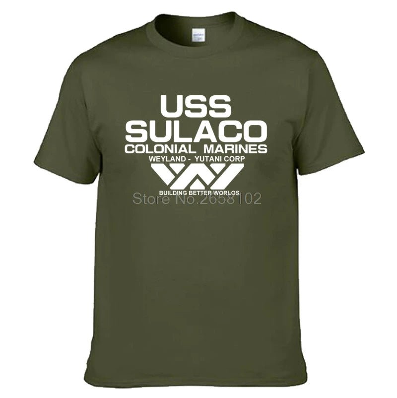 Mode USCSS Nostromo T-Shirt Alien USS Sulaco Colonial Marines Aliens hors monde à manches courtes T-Shirt hommes coton O cou t-shirts - FATAONMode USCSS Nostromo T-Shirt Alien USS Sulaco Colonial Marines Aliens hors monde à manches courtes T-Shirt hommes coton O cou t-shirtsMode HommeFATAON