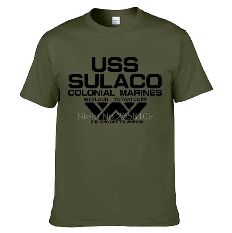 Mode USCSS Nostromo T-Shirt Alien USS Sulaco Colonial Marines Aliens hors monde à manches courtes T-Shirt hommes coton O cou t-shirts - FATAONMode USCSS Nostromo T-Shirt Alien USS Sulaco Colonial Marines Aliens hors monde à manches courtes T-Shirt hommes coton O cou t-shirtsMode HommeFATAON