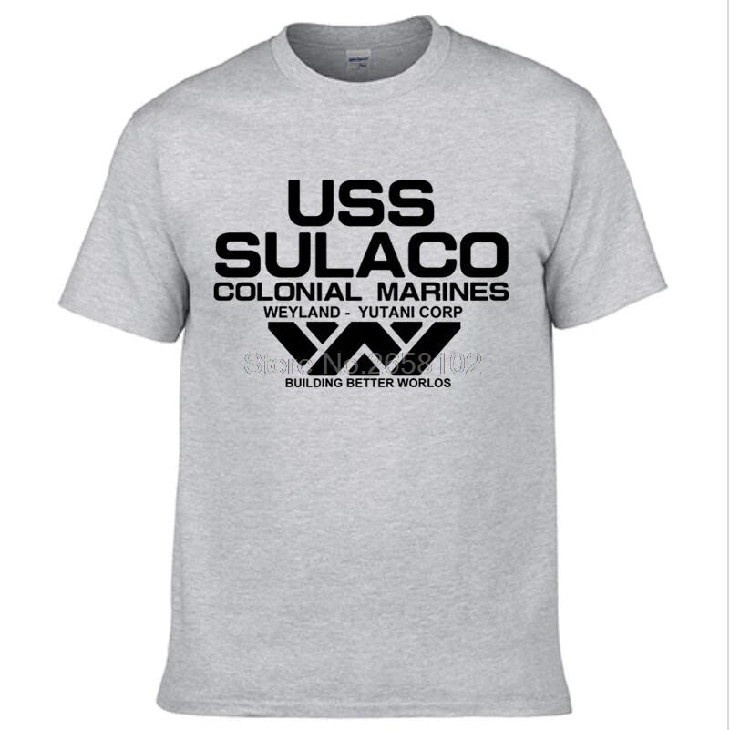 Mode USCSS Nostromo T-Shirt Alien USS Sulaco Colonial Marines Aliens hors monde à manches courtes T-Shirt hommes coton O cou t-shirts - FATAONMode USCSS Nostromo T-Shirt Alien USS Sulaco Colonial Marines Aliens hors monde à manches courtes T-Shirt hommes coton O cou t-shirtsMode HommeFATAON