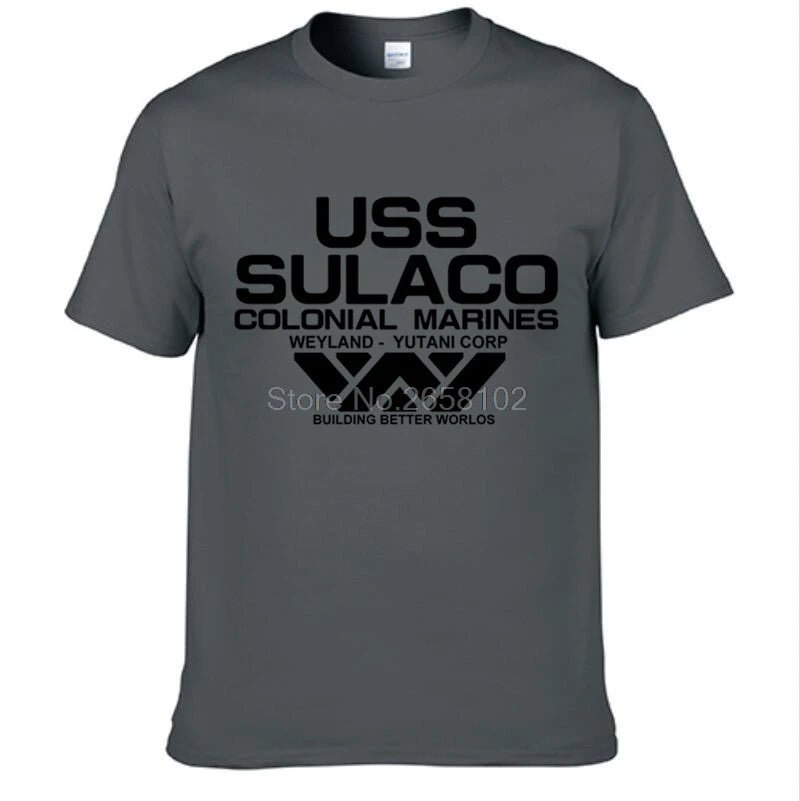 Mode USCSS Nostromo T-Shirt Alien USS Sulaco Colonial Marines Aliens hors monde à manches courtes T-Shirt hommes coton O cou t-shirts - FATAONMode USCSS Nostromo T-Shirt Alien USS Sulaco Colonial Marines Aliens hors monde à manches courtes T-Shirt hommes coton O cou t-shirtsMode HommeFATAON