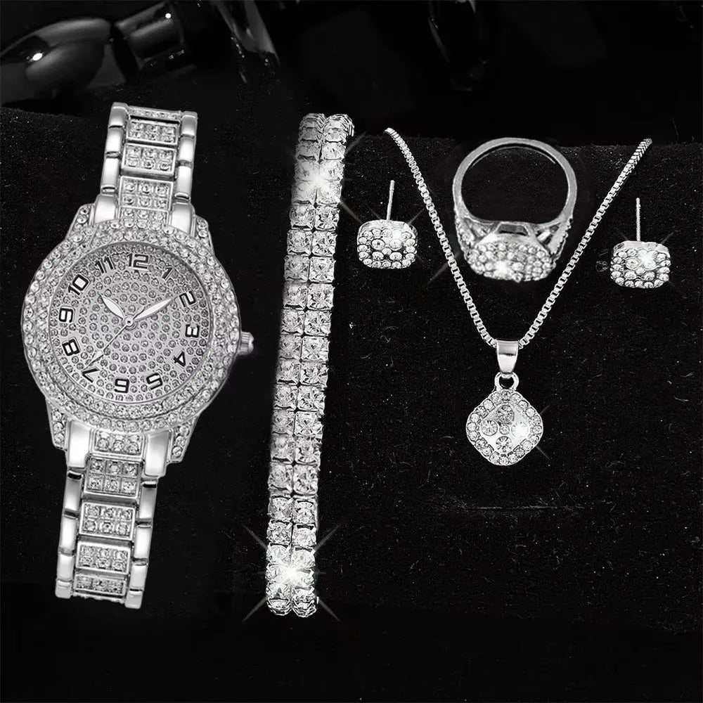 Montre à bande d'acier letterale romain entièrement en diamant avec charme étoilé ensemble de montre à quartz d'affaires - FATAONMontre à bande d'acier letterale romain entièrement en diamant avec charme étoilé ensemble de montre à quartz d'affairesMode HommeFATAON