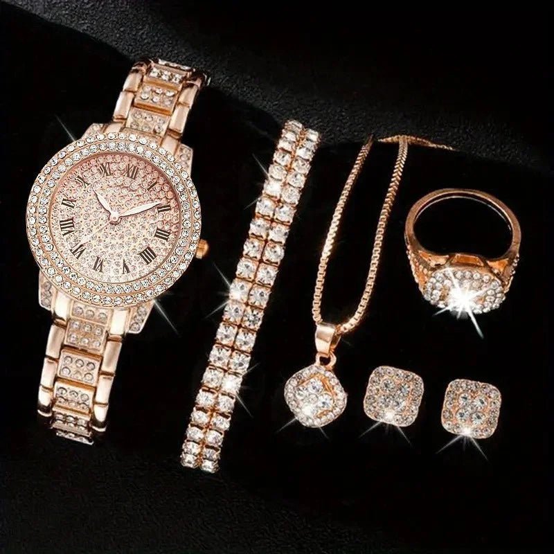 Montre à bande d'acier letterale romain entièrement en diamant avec charme étoilé ensemble de montre à quartz d'affaires - FATAONMontre à bande d'acier letterale romain entièrement en diamant avec charme étoilé ensemble de montre à quartz d'affairesMode HommeFATAON