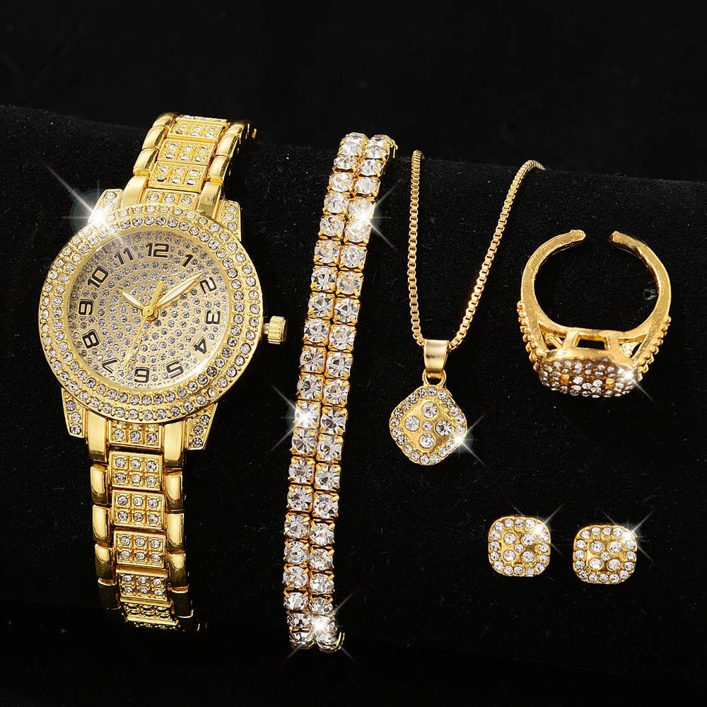 Montre à bande d'acier letterale romain entièrement en diamant avec charme étoilé ensemble de montre à quartz d'affaires - FATAONMontre à bande d'acier letterale romain entièrement en diamant avec charme étoilé ensemble de montre à quartz d'affairesMode HommeFATAON